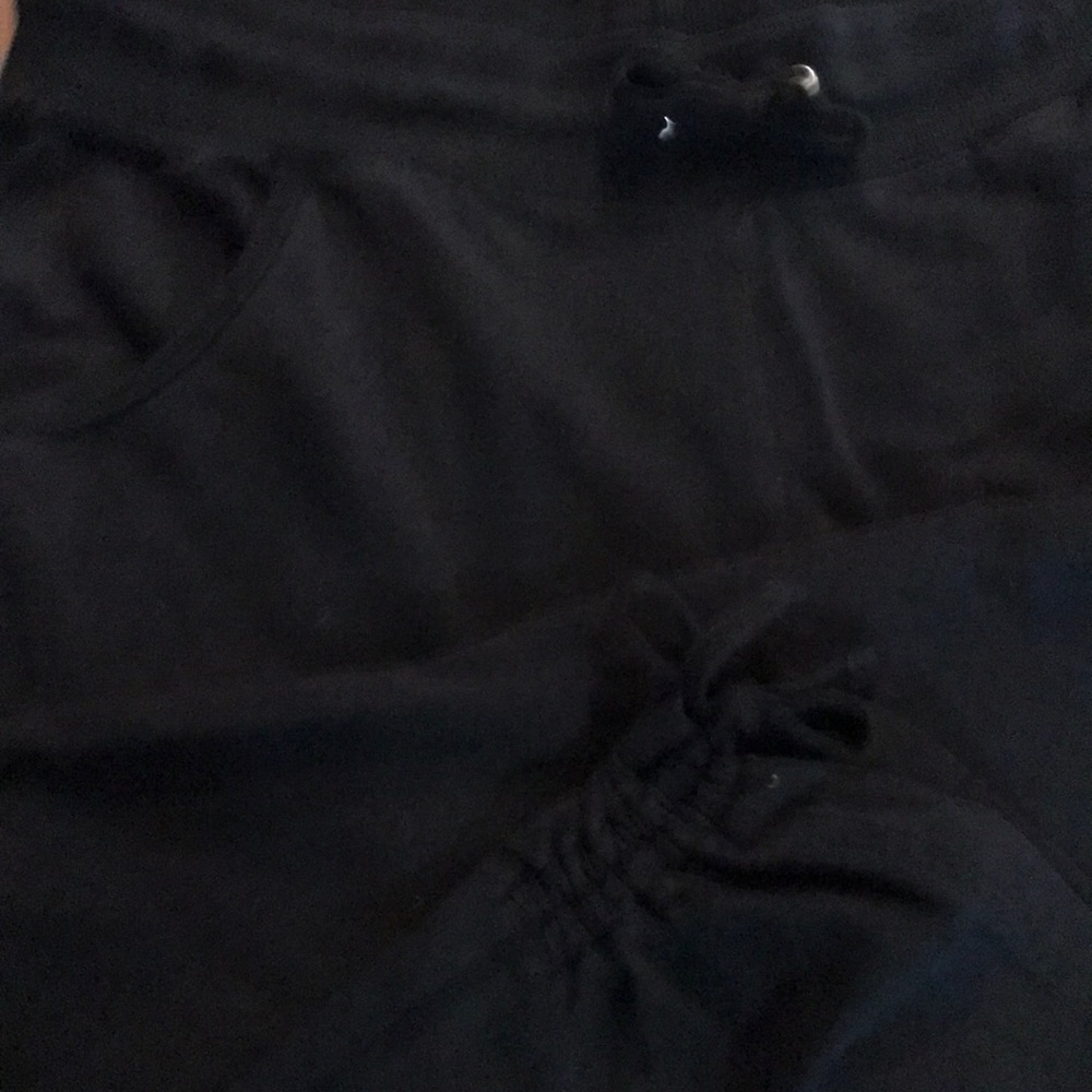 Black Capris with elastic and tie on side